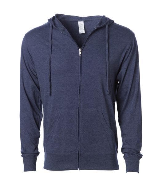 SS150JZ - Lightweight Jersey Zip Hood - Classic Navy Heather / XS - ZIPS