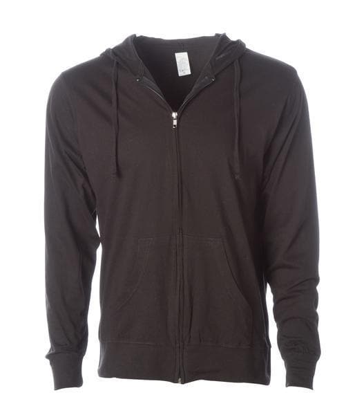 SS150JZ - Lightweight Jersey Zip Hood - Charcoal Heather / XS - ZIPS