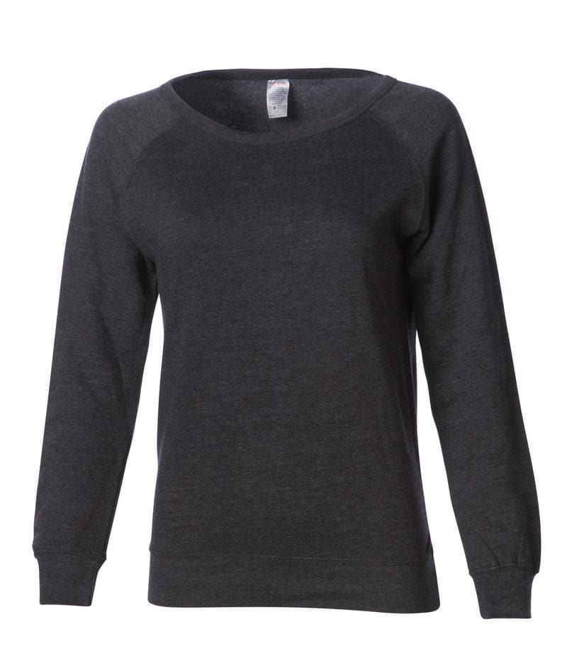 SS240 - Women’s Lightweight Crew Neck - Charcoal Heather / XS - CREWNECKS