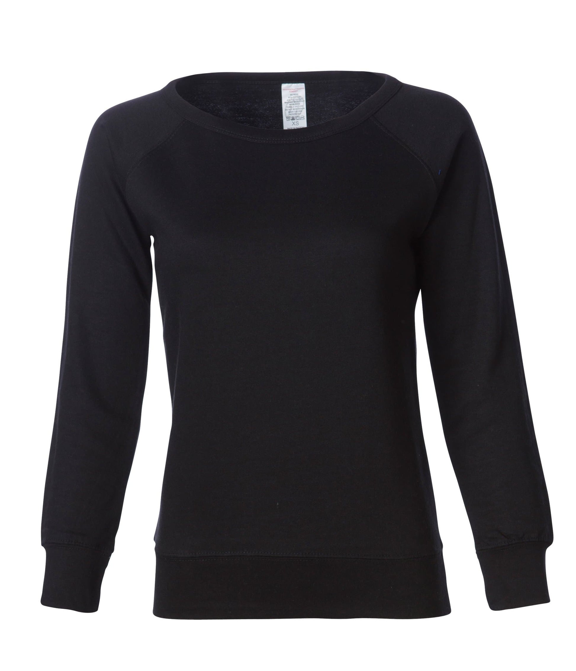 SS240 - Women’s Lightweight Crew Neck - Black / XS - CREWNECKS