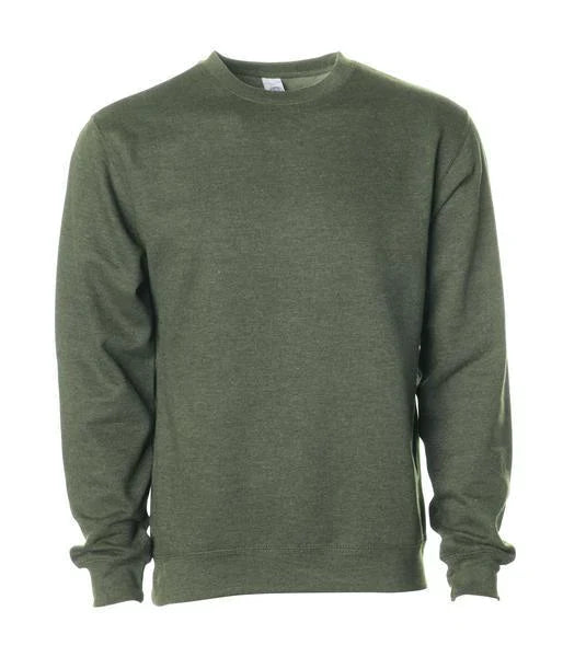 SS3000 - Midweight Crewneck Sweatshirt - Army Heather / XS - CREWNECKS