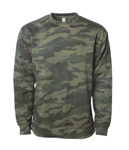 SS3000 - Midweight Crewneck Sweatshirt - Forest Camo / XS - CREWNECKS