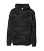 SS4001Y - Youth Midweight Pullover Hooded Sweatshirt - Black Camo / S - HOODIES