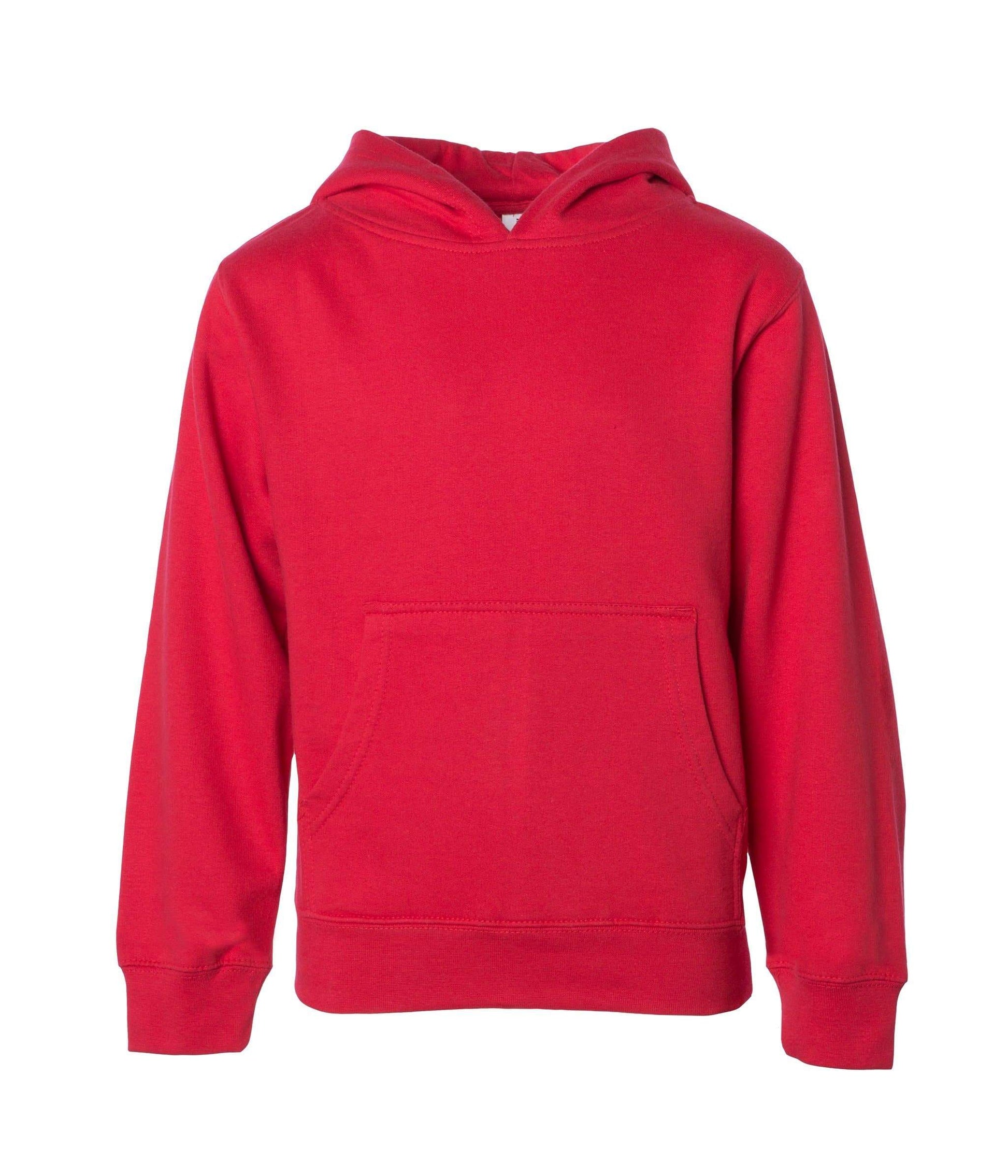 SS4001Y - Youth Midweight Pullover Hooded Sweatshirt - Red / S - HOODIES
