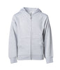 SS4001YZ - Youth Midweight Zip Hooded Sweatshirt - Grey Heather / S - ZIPS