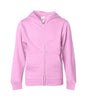 SS4001YZ - Youth Midweight Zip Hooded Sweatshirt - Light Pink / S - ZIPS