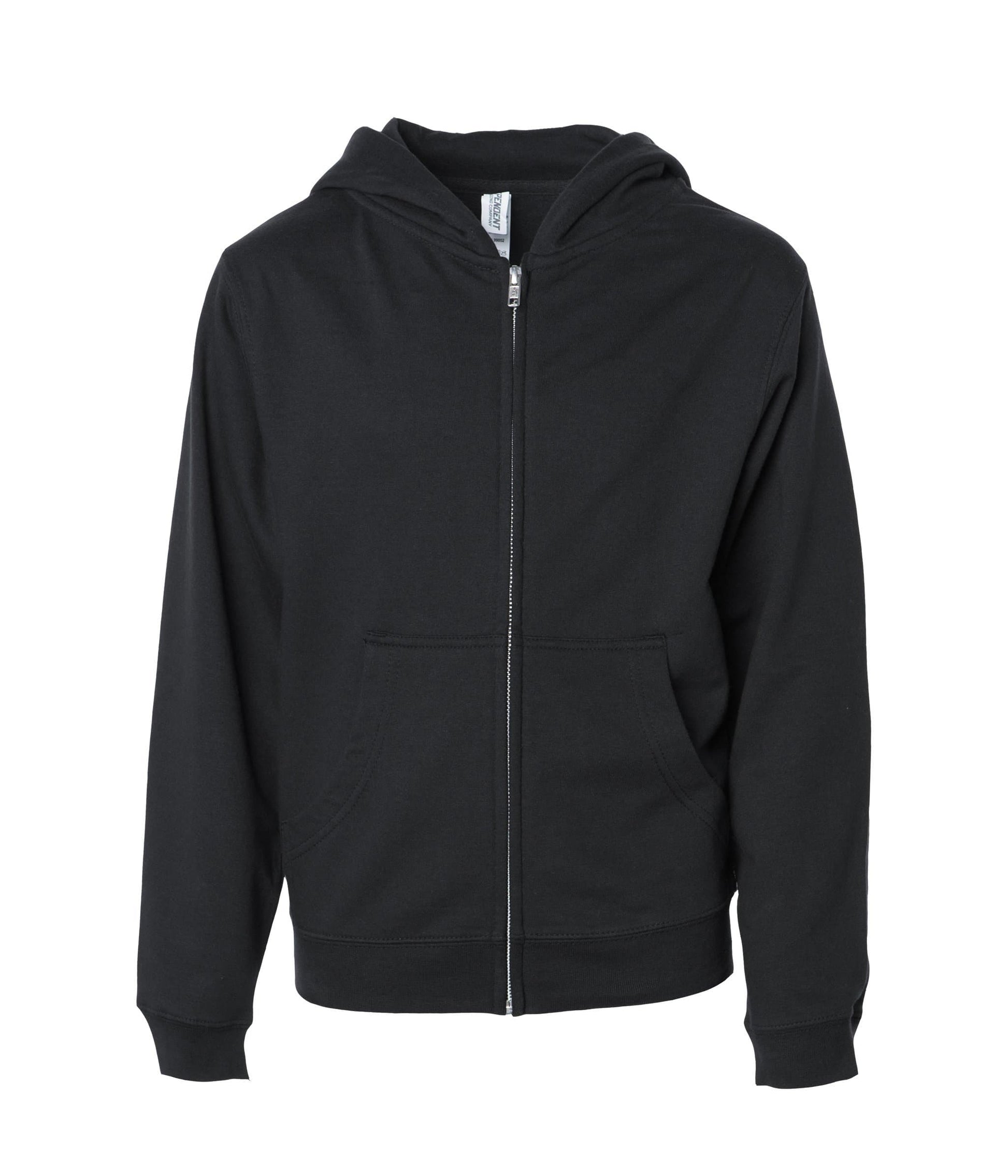 SS4001YZ - Youth Midweight Zip Hooded Sweatshirt - Black / S - ZIPS
