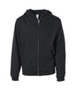 SS4001YZ - Youth Midweight Zip Hooded Sweatshirt - Black / S - ZIPS