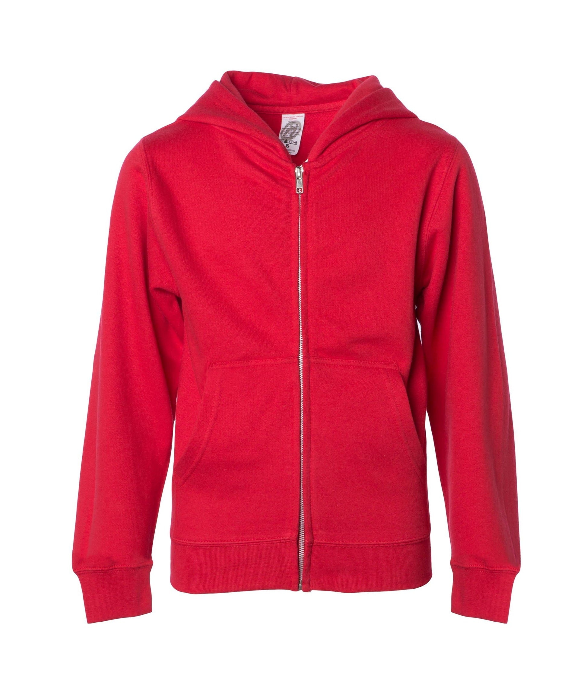 SS4001YZ - Youth Midweight Zip Hooded Sweatshirt - Red / S - ZIPS