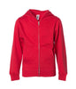 SS4001YZ - Youth Midweight Zip Hooded Sweatshirt - Red / S - ZIPS
