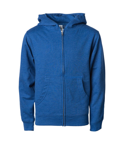 SS4001YZ - Youth Midweight Zip Hooded Sweatshirt - Royal Heather / S - ZIPS