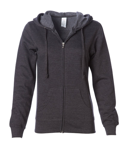 SS650Z - Lightweight Zip Hooded Sweatshirt - Charcoal Heather / XS - ZIPS