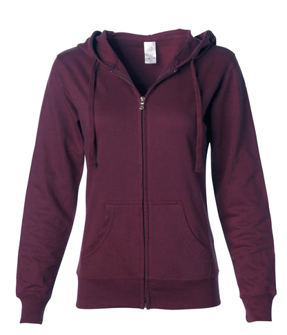 SS650Z - Lightweight Zip Hooded Sweatshirt - Light Blackberry / XS - ZIPS