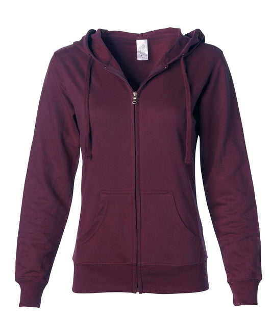 SS650Z - Lightweight Zip Hooded Sweatshirt - Light Blackberry / XS - ZIPS