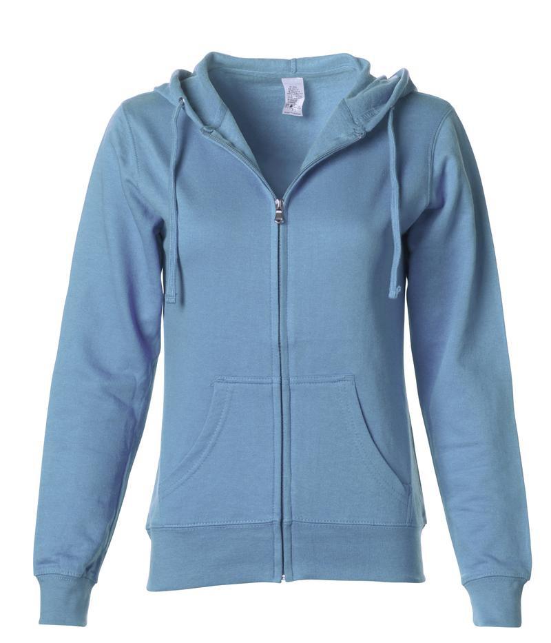 SS650Z - Lightweight Zip Hooded Sweatshirt - Misty Blue / XS - ZIPS