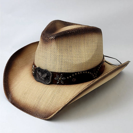 Natural Straw Cowboy Hat - ST098NT - OSFA