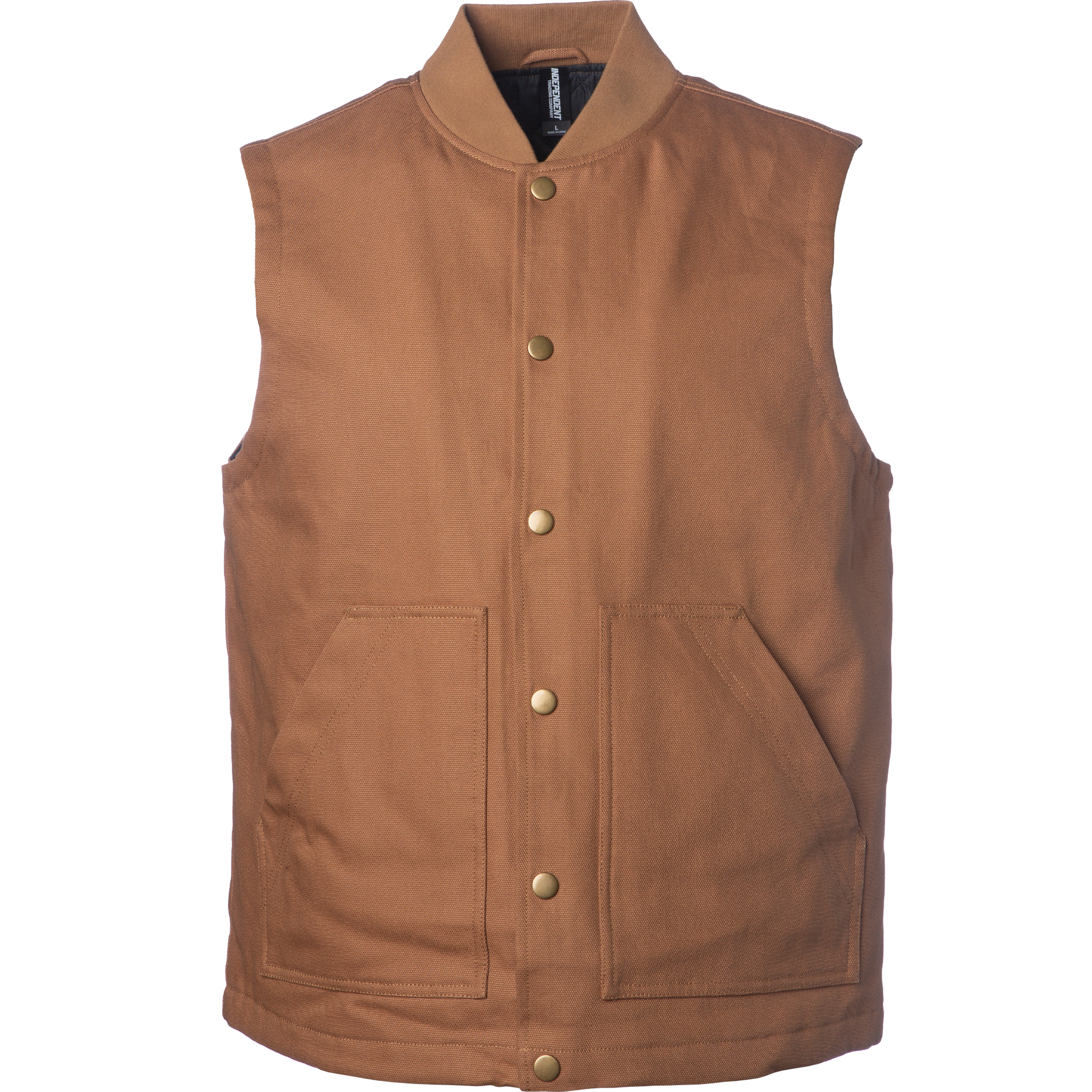 EXP560V - Men’s Insulated Canvas Workwear Vest - Saddle / XS - COATS & JACKETS