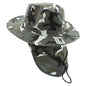 Safari Hat with Neck Cover Solid Various Colours & Sizes - City Camo / Small