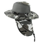 Safari Hat with Neck Cover Mesh Various Colours & Sizes - City Camo / Small