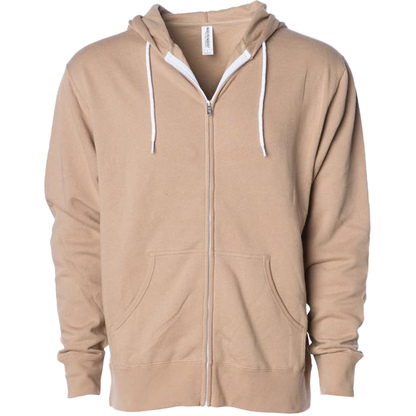 AFX90UNZ - Unisex Zip Hooded Sweatshirt - Sandstone / XS - ZIPS