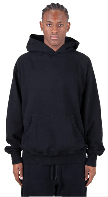 Los Angeles Garment Dye Fleece Hoodie - 13.5 oz - Black / XS - HOODIES
