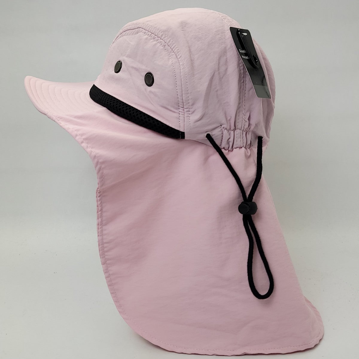 Outdoor Beach Hat with Neck Cover F006 Multi-Coloured Adjustable Water Resistant - Pink - Safari