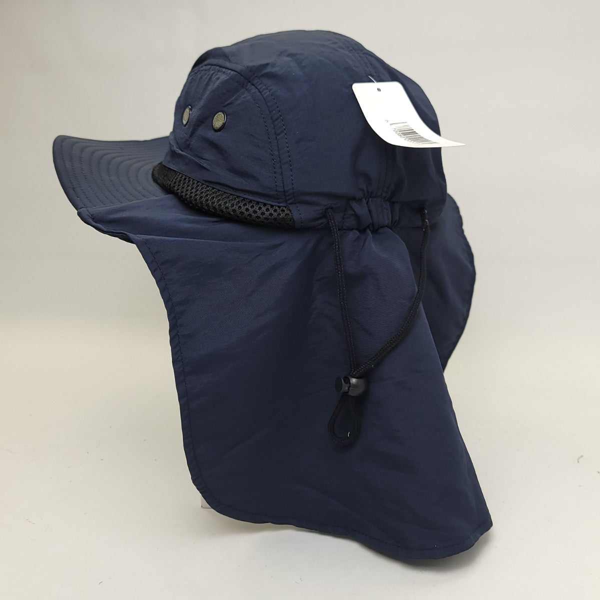 Outdoor Beach Hat with Neck Cover F006 Multi-Coloured Adjustable Water Resistant - Navy - Safari