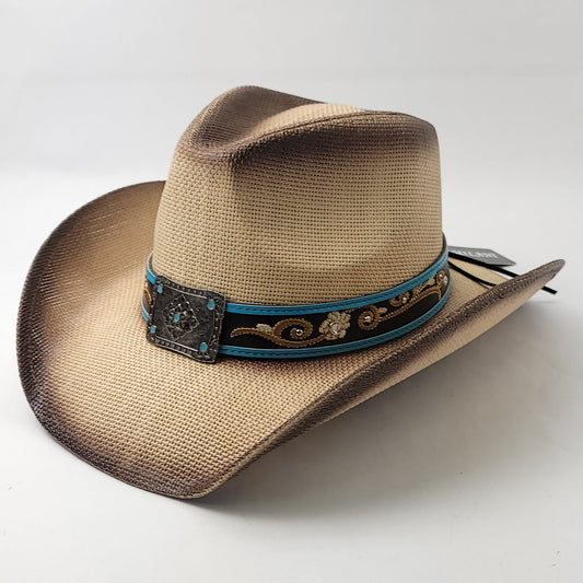 Natural Straw Cowboy Hat - ST119NT - OSFA