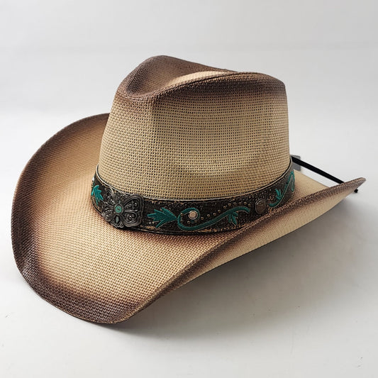 Natural Straw Cowboy Hat - ST117NT - OSFA