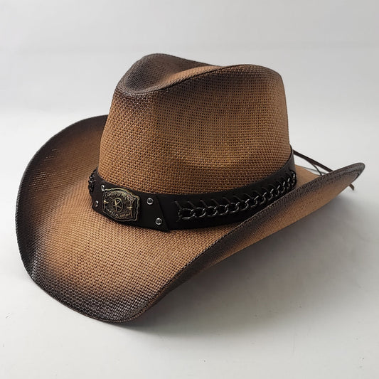 Natural Straw Cowboy Hat - ST103BR Brown - OSFA