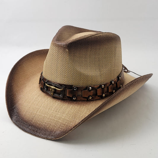 Natural Straw Cowboy Hat - ST108NT - OSFA