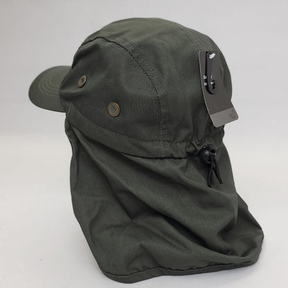 5 Panel Hiking Cap with Neck Cover Various Colours Adjustable - Olive / OSFA