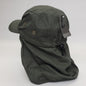 5 Panel Hiking Cap with Neck Cover Various Colours Adjustable - Olive / OSFA