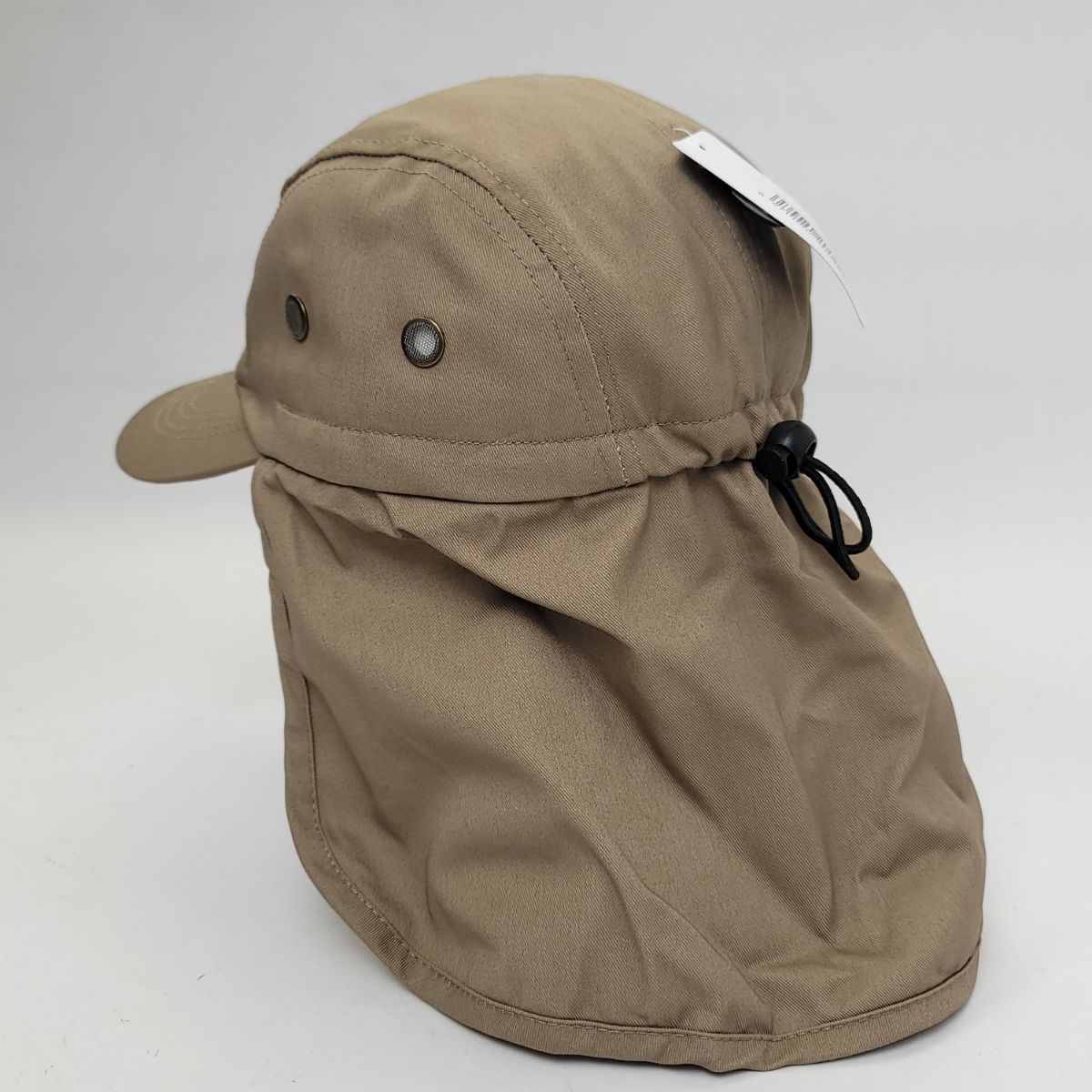 5 Panel Hiking Cap with Neck Cover Various Colours Adjustable - Khaki / OSFA