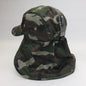 5 Panel Hiking Cap with Neck Cover Various Colours Adjustable - Green Camo / OSFA
