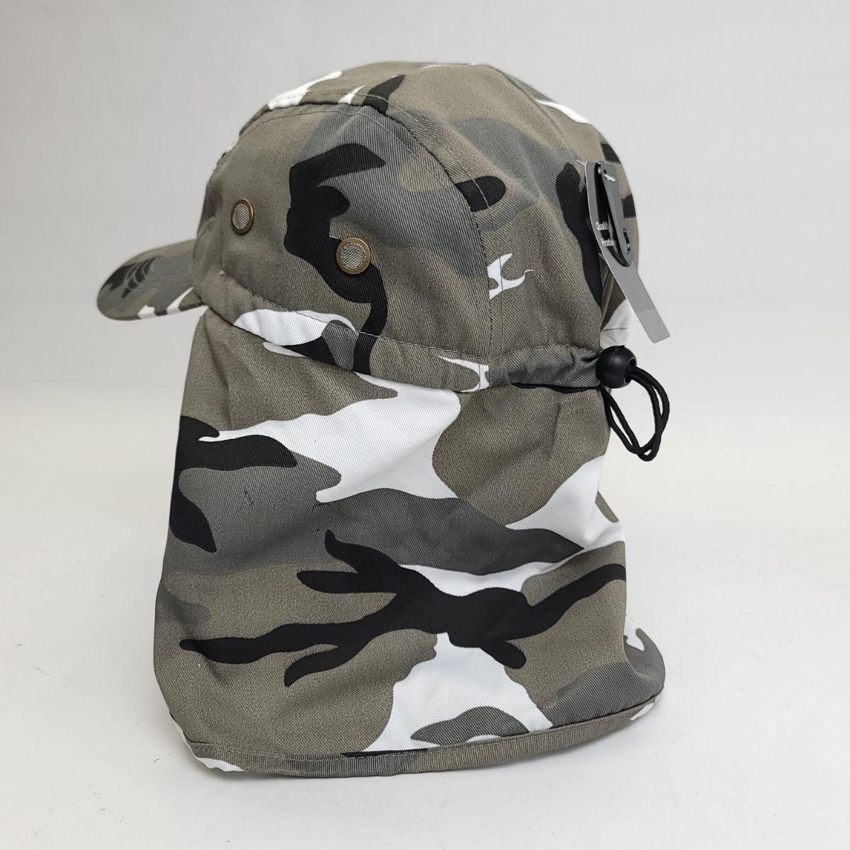 5 Panel Hiking Cap with Neck Cover Various Colours Adjustable - City Camo / OSFA