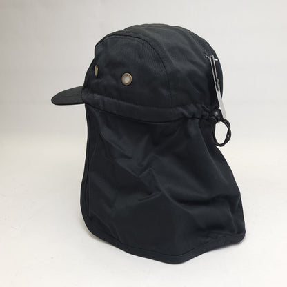 5 Panel Hiking Cap with Neck Cover Various Colours Adjustable - Black / OSFA