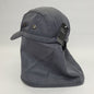 5 Panel Hiking Cap with Neck Cover Various Colours Adjustable - Dark Grey / OSFA