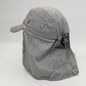 5 Panel Hiking Cap with Neck Cover Various Colours Adjustable - Light Grey / OSFA