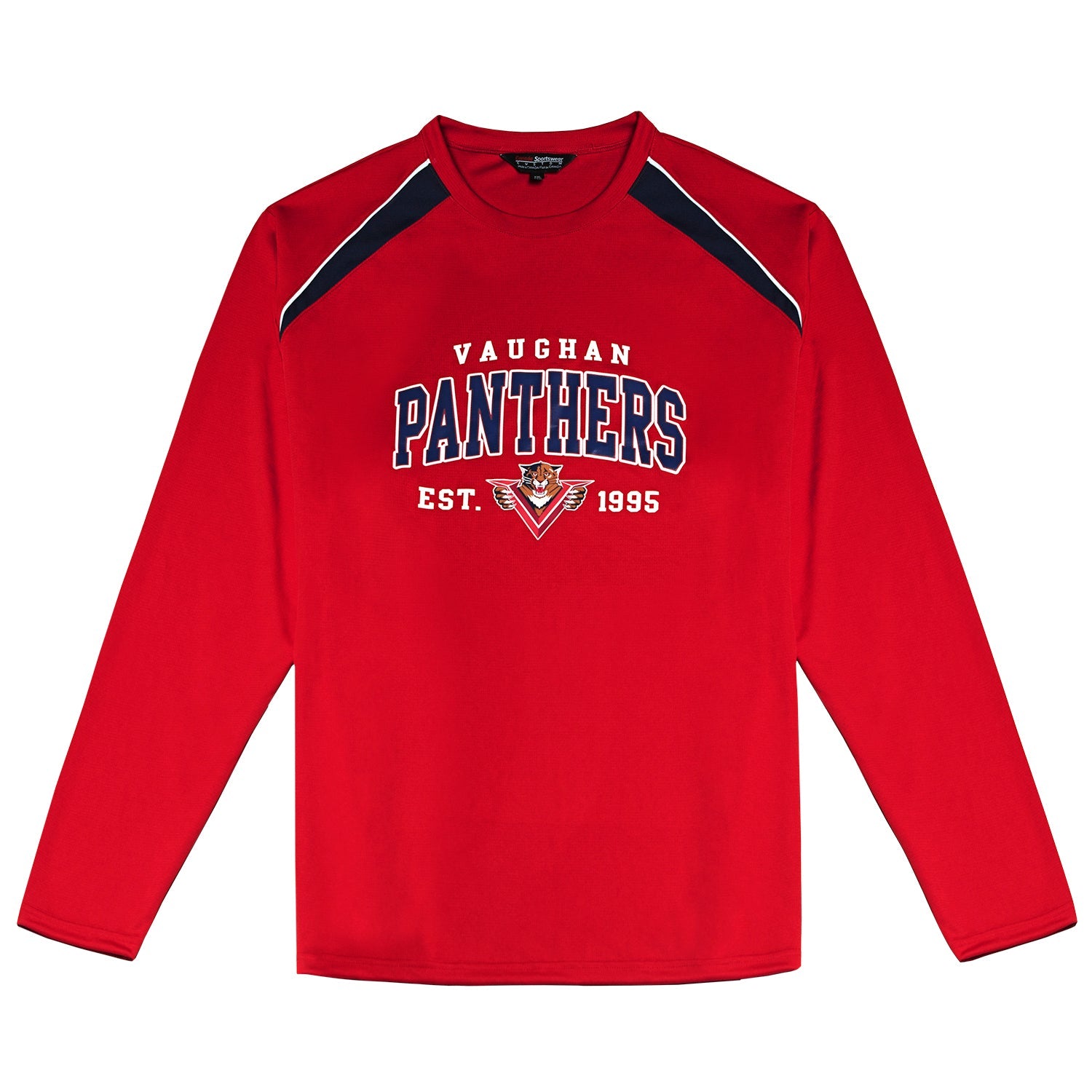 TS186 - Custom Solid crew neck long sleeve t-shirt with piping detail (ladies’)