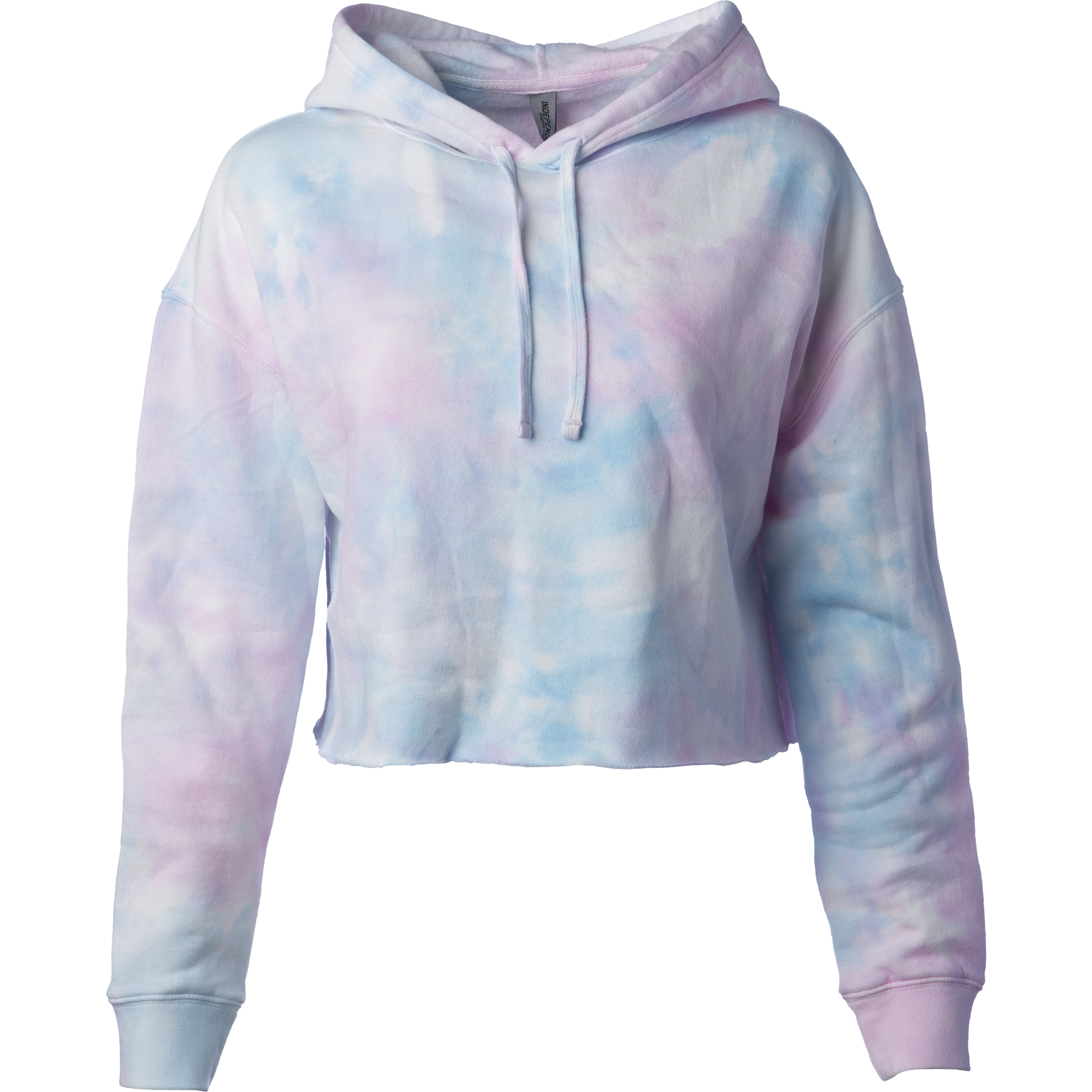 AFX64CRP - Women’s Lightweight Crop Hooded Pullover - Tie Dye Cotton Candy / XS - HOODIES