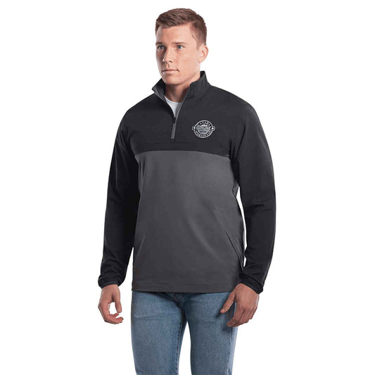 WT63 - Custom Solid unlined 1/4 zip windshirt with side zips - Lightweight Jackets