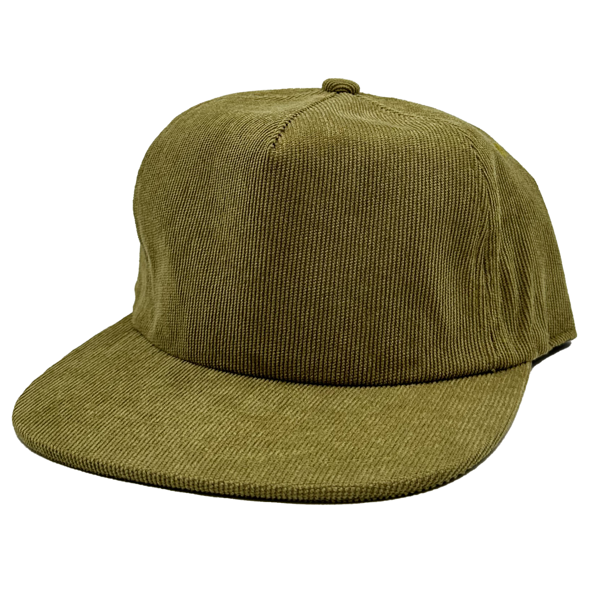 GNV-10195P - 5 panels Flat Bill Corduroy Cap - Wasabi / One Size - CAPS