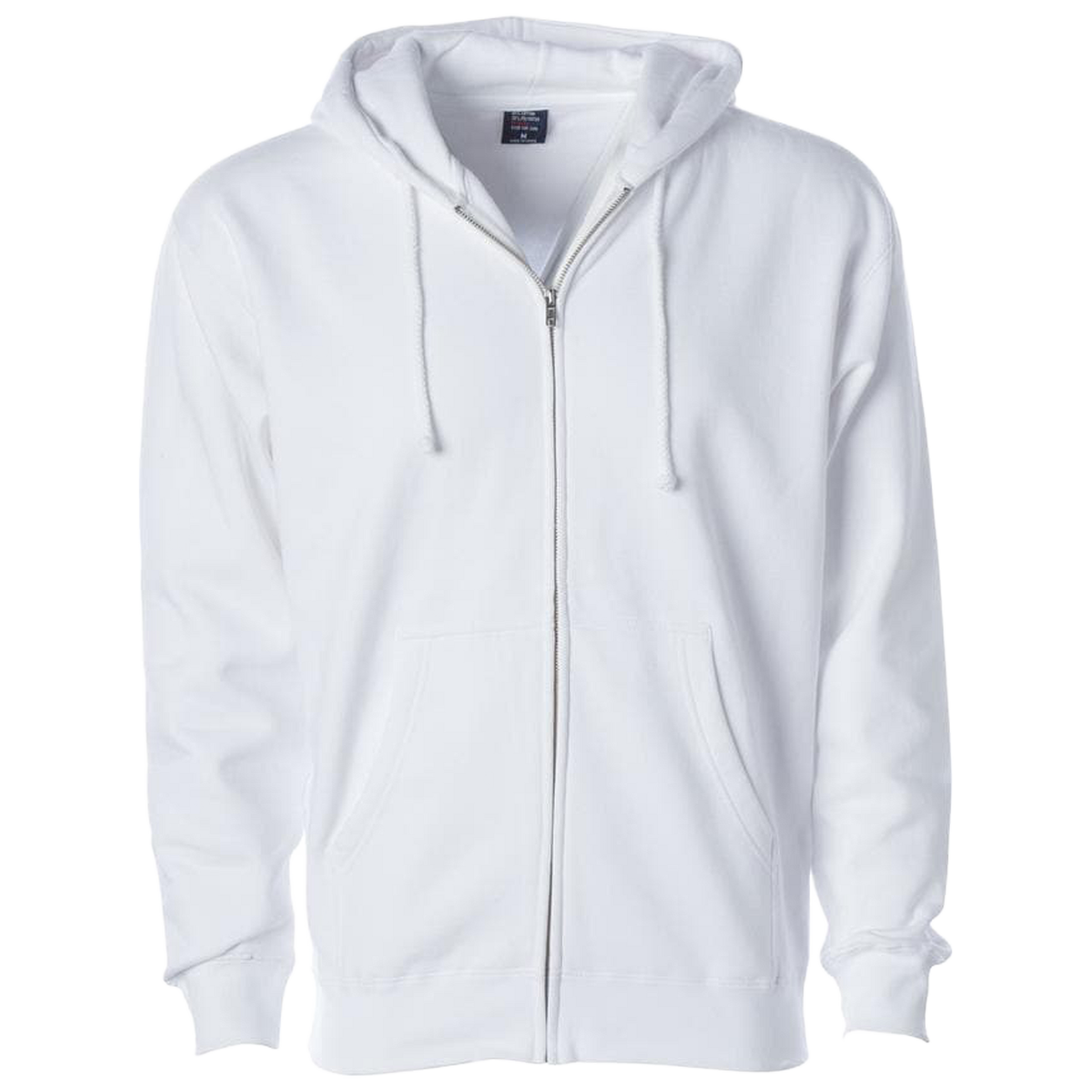 IND4000Z - Men’s Heavyweight Zip Hooded Sweatshirt - White / XS - CLOSE