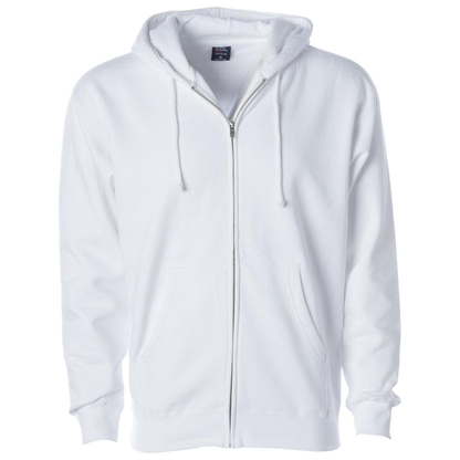IND4000Z - Men’s Heavyweight Zip Hooded Sweatshirt - White / XS - CLOSE
