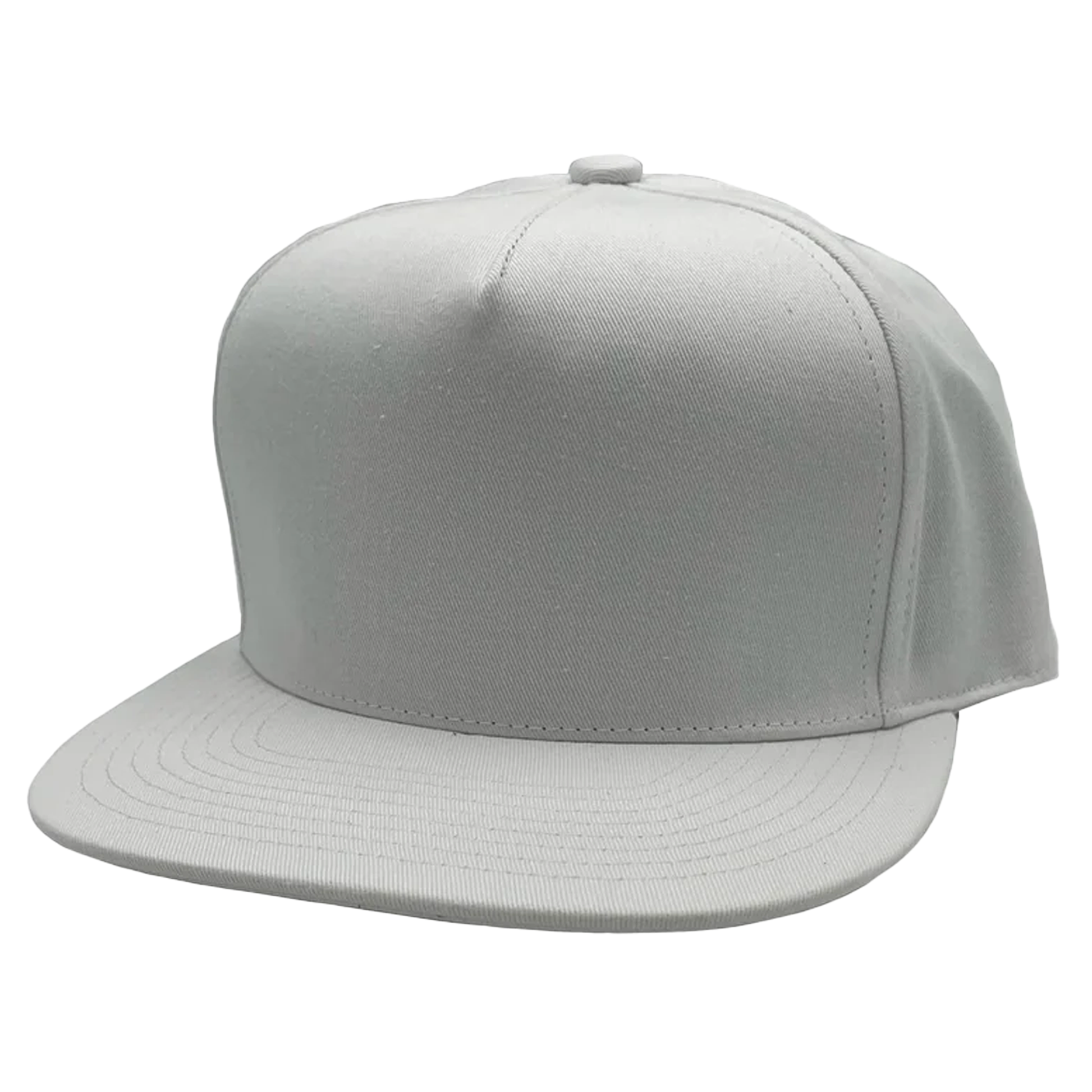 GNV-OTS001P5 - 5 Panels High Profile Flat Bill - White / One Size - CAPS