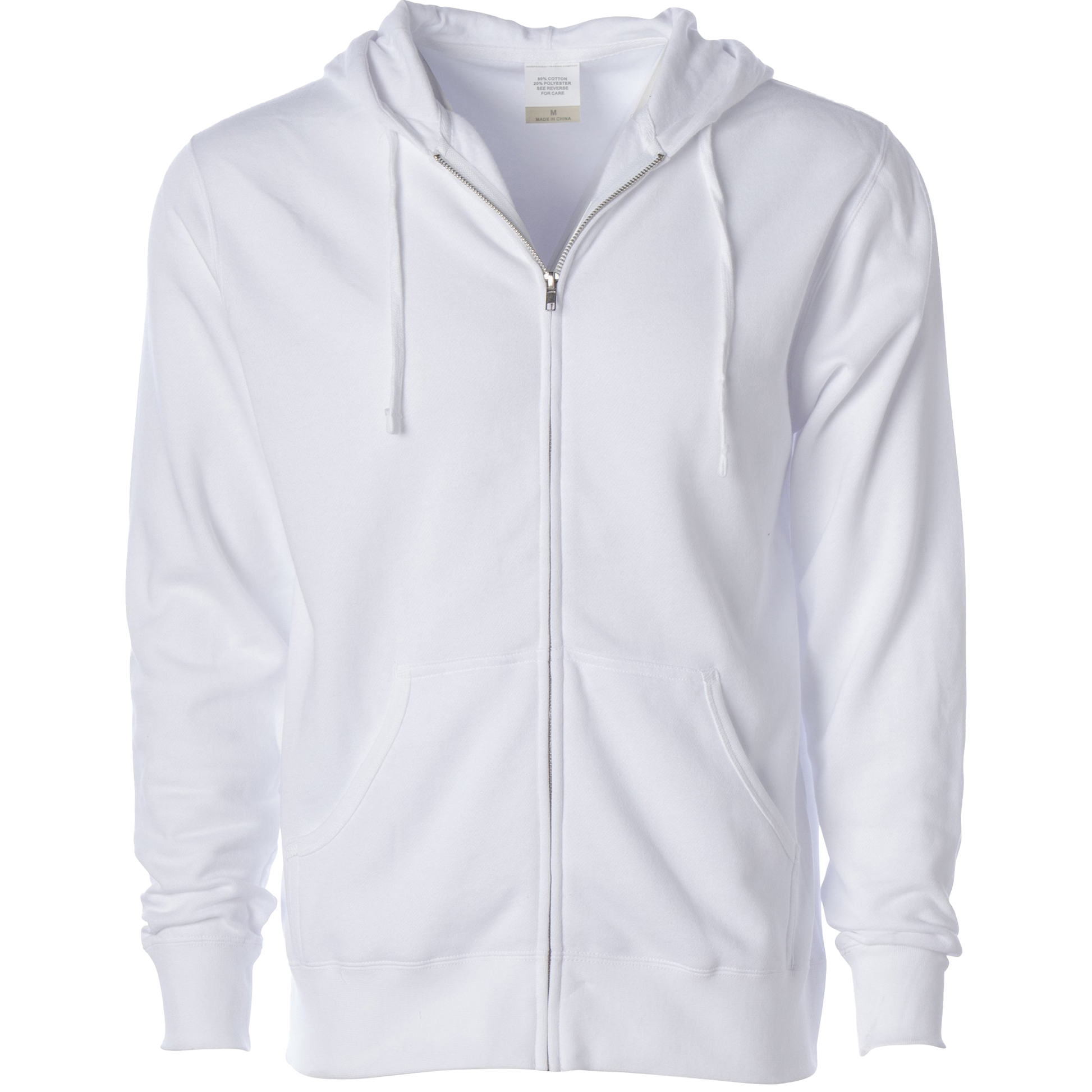 AFX4000Z - Lightweight Zip Hooded Sweatshirt - White / XS - ZIPS