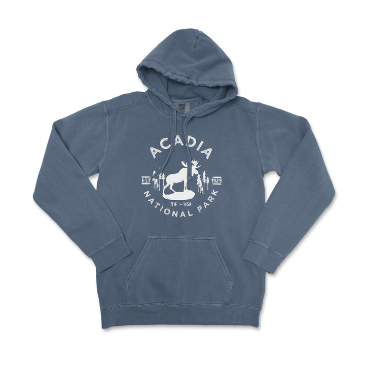 Acadia National Park Comfort Colors Hoodie - S / Denim - hoodie