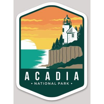 Acadia National Park Die Cut Sticker Large - sticker