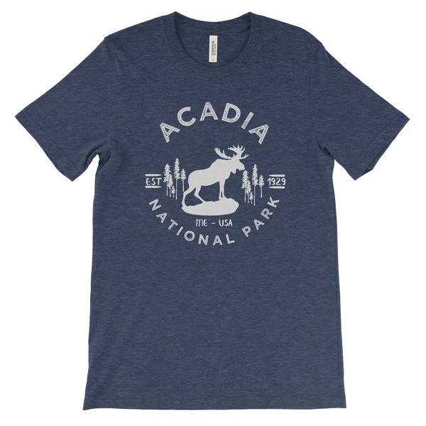 Acadia National Park T shirt - Heather Navy / S - tshirt